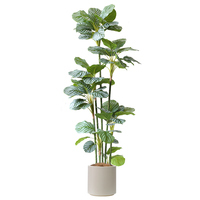 Plante artificielle en pot pour le plancher du pommier vert, faux arbre réaliste pour le décor d'affichage du hall d'entrée du salon