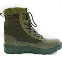 Bottes d'entraînement Jungle en cuir de vachette vert pour homme Semelle en caoutchouc antidérapante et antidérapante Doublure respirante Poids léger Hiver Été