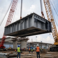 Service de fabrication de ponts en structure acier robustes pour traversées océaniques, destinés aux grands projets d'infrastructure moderne