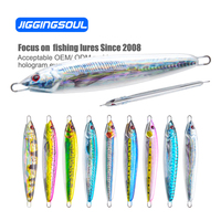 JIGGINGSOUL-RTS167-40g 60g 80g 100g Leurres de pêche au jig, Jigging en mer, Cuillère métallique pour jigging lent, Appât artificiel imprimé en 3D
