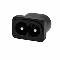 AC-006 2.5A 250V Soket Dinding Tembaga & Plastik Berkualitas Tinggi 2 Pin AC Female Jack IP40 Uji Mandiri Penggunaan Industri