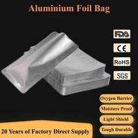 Sacs sous vide en aluminium pour emballage, prolongeant la durée de conservation, pour sushis, fruits de mer, poisson et aliments, sacs scellables