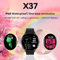 Montre connectée unisexe étanche IP68 de 1,38 pouce, tracker d'activité, navigation GPS, réveil, écran tactile TFT, suivi du sommeil iOS