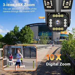 6MP draadloze IP-camera beveiliging nachtzicht waterdicht PTZ <span class=keywords><strong>3</strong></span> lens drie schermen wifi CMOS-sensor voor buitenbewaking - Product Image 5