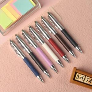 High Quality 1.00mm Custom Logo Twisted Metal Leather Novelty Design Business Advertising Ballpoint <b>Pen</b> for Writing Gift Giving - Product Image 4