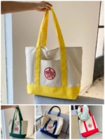 Bolsa de Lona al por Mayor, Personalizada, Ecológica, Resistente, con Bordado Artístico, Logotipo, Bolsa de Compras con Cremallera y Bolsillo, Bolsa de Mano para Regalo