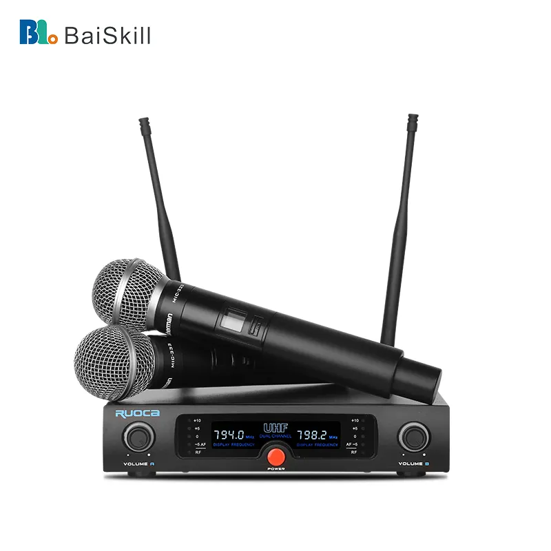 U7090-BK profession elle feste uhf Dual Wireless Hand mikrofon für Karaoke