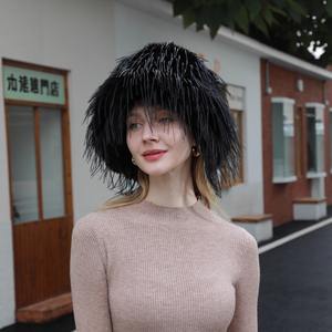 Mode femmes chapeau de pêcheur <span class=keywords><strong>gants</strong></span> hiver épaissi chaud coupe-vent résistant au froid seau bassin chapeau avec écharpe - Product Image 3