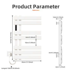 Porte-serviettes électrique intelligent en fibre <span class=keywords><strong>de</strong></span> carbone pour hôtel domestique blanc <span class=keywords><strong>sortie</strong></span> gauche chauffage constant pour salle <span class=keywords><strong>de</strong></span> bain toilette R530 - Product Image 5
