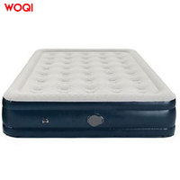 Lit gonflable double WOQI avec pompe intégrée, lit d'appoint surélevé pour camping, randonnée, chambre, hôtel, cuisine, parc, maison