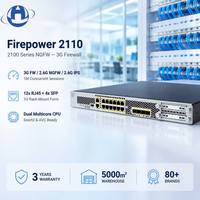 Firepower 2110 FPR2110-NGFW-K9 FPR2110-ASA-K9 1RU Firewall 3Gbps NGFW 2.6Gbps IPS 12xRJ45 4xSFP Router Firewall de Borde de Internet