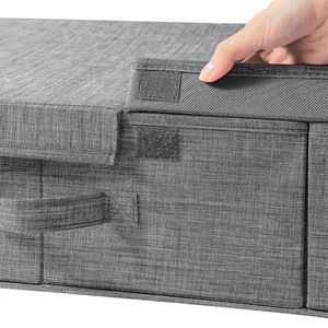 <span class=keywords><strong>Caja</strong></span> de almacenamiento de ropa con tapa diseñada para caber debajo de la <span class=keywords><strong>cama</strong></span> plegable utilizada como armario o para almacenar juguetes <span class=keywords><strong>caja</strong></span> de almacenamiento de tela - Product Image 3