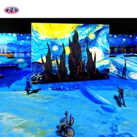 Système de projection immersive 3D avec support technique à distance, équipement d'affichage holographique mural et au sol pour musée d'art