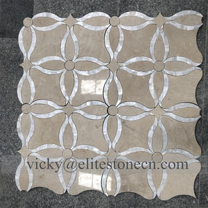 Moderne Retro-Klassische Braun-Beige Parkett-Marmor-Mosaikfliesen Hochwertige 12x12 Grafikdesign Hotel-Innenausstattung Wohnzimmerwand - Product Image 6