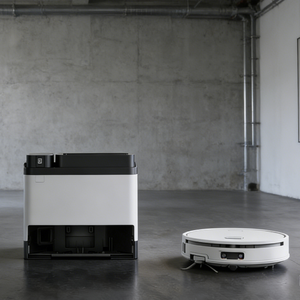 Robot Aspiradora Automático con Autovaciado, Limpiador de Pisos Húmedos y Secos, Inteligente, con Base de Autovaciado para el Hogar - Product Image 1