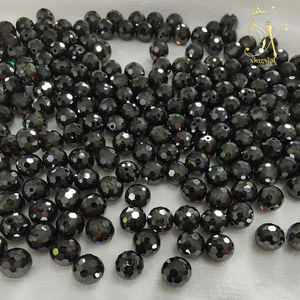 Perle Sintetiche a Prezzo all'Ingrosso, Diamanti Creati in Laboratorio, Perle Sfaccettate Nere Tipo <span class=keywords><strong>Rosario</strong></span>, Perle di Moissanite Sfuse - Product Image 3