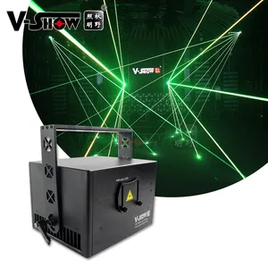 VSHOW L0303 3WRGBアニメーションレーザーライトDJディスコバーナイトクラブ用のプログラム可能なプロジェクターレーザーステージライト