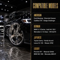 FORTRIM Jantes forgées design en alliage d'aluminium, état neuf, PCD 5x120 5x114.3 5x112, jantes en pouces 17 18 19 20 21 22 24 pour BMW BENC