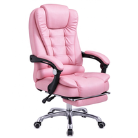 Chaise de bureau pivotante et inclinable en similicuir PU rouge rubis à dossier haut, avec fonction massage, idéale pour le travail à domicile ou pour les cadres
