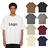 T-shirt en coton 100% surdimensionné tricoté personnalisé 320g pour hommes et femmes - Vierge, respirant, écologique, impression de logo et texte personnalisés