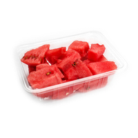Boîte à clapet de fruits frais en plastique transparent jetable pour raisins, fraises, salades et sandwiches, collations, vente en gros sur mesure