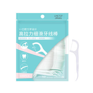 Lmltop Dental Floss <b>Picks</b> 100 Count Fine Polymer Disposable Toothpicks For Clean <b>Teeth</b> Care - Product Image 2
