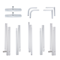 [Stock US] Présentoir portable moderne 10x7,5 pieds en tissu tendu imprimé par sublimation, uniquement la structure en tube d'aluminium pour salon professionnel