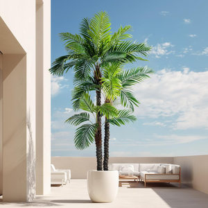 Realista Real Touch Big Faux Plants Fake Bonsai Tree Palmeras artificiales para la decoración de la Oficina - Product Image 3