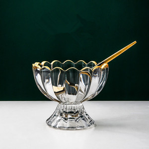 Tigelas de Vidro com Pé para Sobremesa, Copos de Sorvete, Tigela Transparente para Salada de Frutas, Tigela de Vidro em Formato de Flor para Servir em Festas e Eventos Domésticos - Product Image 3