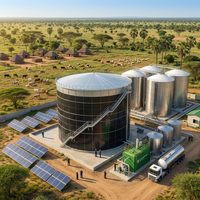 Cuve de digestion anaérobie automatique en acier au carbone 316L anticorrosion, réacteur pour traitement industriel du biogaz