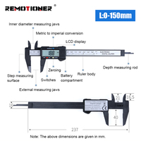 150mm/0-6 Inch Measuring Tools Micrometer LCD Display Electronic Digital Vernier Calipers