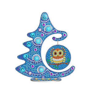 Cuadro <span class=keywords><strong>de</strong></span> búho azul con diamantes para niños, Decoración <span class=keywords><strong>de</strong></span> mesa, arte, regalo <span class=keywords><strong>de</strong></span> <span class=keywords><strong>Navidad</strong></span>, pintura <span class=keywords><strong>de</strong></span> árbol <span class=keywords><strong>de</strong></span> <span class=keywords><strong>Navidad</strong></span>, 5d - Product Image 1
