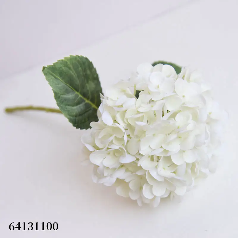 Factory Wholesale Multicolor Real Touch Bulk Silk Hydrangeas Artificial Flower Stem For Wedding