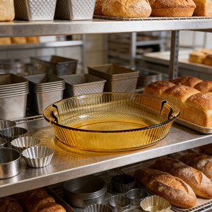 Set <span class=keywords><strong>di</strong></span> Teglie da <span class=keywords><strong>Forno</strong></span> in Vetro Borosilicato <span class=keywords><strong>di</strong></span> Alta Qualità, Teglia Rotonda in Vetro per Cucina - Product Image 5