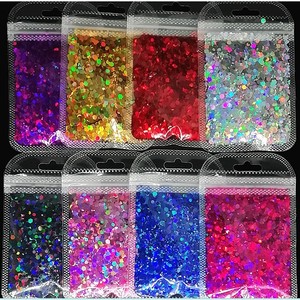 Purpurina Artesanal al por Mayor, Popular, en Paquetes de 1 kg para Pintar Vasos, Velas, Slime, Manualidades, Decoración de Fiestas, Cuerpo, <span class=keywords><strong>Uñas</strong></span> y Navidad - Product Image 1