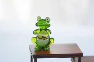 Figura de Pájaro de Cristal Verde, Decoración Feng Shui para Bodas, Adorno de Mesa, Forma Irregular, Paquete Individual, Decoración Artística para Sala de Estar - Product Image 2