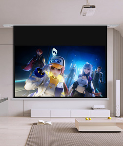 Cadre vidéo Ultra HD Matériau aluminium argenté <span class=keywords><strong>Motorisé</strong></span> Écran de projection électronique de plafond de 120 pouces - Product Image 5