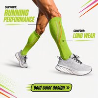 Chaussettes de sport personnalisées, hautes jusqu'au genou, pour la course à pied, blanches, noires, vert menthe, avec emballage personnalisé, chaussettes de haute qualité sur mesure