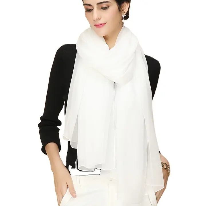 새로운 공장 도매 모달 코튼 실크 대나무 섬유 Slub 원사 레이온 양모 화이트 38 스타일 hijab 스카프