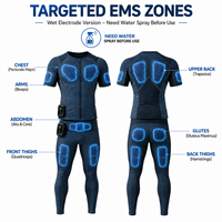 Professioneller EMS-Jumpsuit für Herren, Yoga-Set mit 7 Zonen, Dual-Control-Wassersprühfunktion, Puls-Bodybuilding-Fitness-Bekleidung, Activewear-Shop