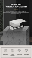 Ensemble d'accessoires de salle de bain mural en acier inoxydable noir mat écologique quatre pièces pour hôtel 5 étoiles européen AoJie AJ-2900