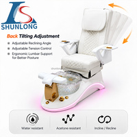 Fauteuil de pédicure spa pliable portable en gros avec bain de pieds à remous inclinable pour salon mobile