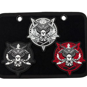 ダークオカルトスタイルの山羊パッチ、アウトドアキャンプ用バックパック、コスプレコスチューム、ゴシック衣装、コレクションディスプレイ、DIYデコレーションに。 - Product Image 3