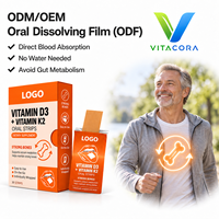 Bandes de film oral à dissolution rapide de Vitamine D3 K2 OEM ODM pour la santé osseuse et le métabolisme du calcium, marque privée