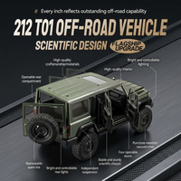 MN-212 Officiellement Licencié 1/12 2.4G RC Rock Crawler 4x4 avec Lumières LED, Véhicule Tout-Terrain RC Entièrement Proportionnel RTR pour Intérieur et Extérieur