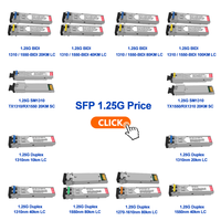 Prix pas cher 1.25G 1310nm 10KM module SFP LC Module de Fiber optique émetteur-récepteur pour commutateur Ethernet Cisco Juniper Mikrotik Ubiquiti