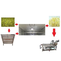 Nieuwe industriële automatische groente- en fruitwasser, sojabonen- en mungboonkiem-wasser, droger, reinigingsmachine, motor, kern, hoge efficiëntie