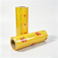 Film alimentaire en PVC commercial en rouleau jumbo, forte adhérence et extensibilité, taille personnalisée et marque privée, commande par conteneur complet