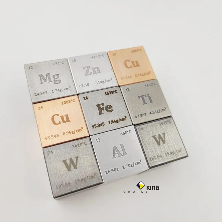 Cubes d'élément métallique de cadeau d'affaires Collection de cube en métal