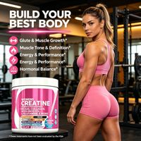Créatine monohydrate en poudre pour femmes avec collagène et inositol, complément multi-nutriments pour le soutien hormonal, la beauté et la forme physique féminine